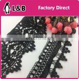 Black High Quality Embroidery Polyester Lace thumbnail-2