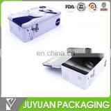 Hinged Metal Tin Storage Box Jewelry Gift Boxes