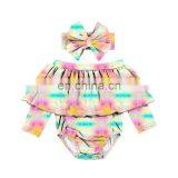 Baby Off Shoulder Bodysuit Fall Kids Clothing Tie Dye Romper thumbnail-4
