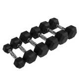 Iron Cast Painted Black Dumbbells thumbnail-5