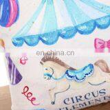 Sofa Decorative Dreamworld Carton Horse Colorful Double Sided Throw Pillow/cushion Cover thumbnail-2