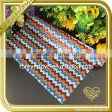 Hotfix Crystal Colorful Diamond Rhinestone Sticker Sheets Trimming Mesh FHRM-044 thumbnail-1