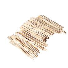Disposable Bamboo Fork 9cm Small Mini Nature Color Wooden Desert Fruit Party Use thumbnail-2
