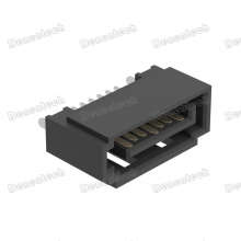 Denentech Brass Gold Plated SATA 7P Male Straight Single Row DIP Connector thumbnail-3