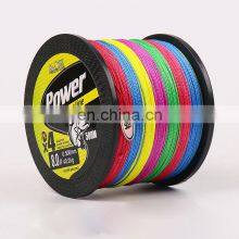 Amazon Hot Sales 100M 4 Stands pe Fishing Line 2.1kg-50kg Tension 100% PE Braided Fishing Line