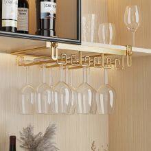 Punch Free Red Wine Glass Rack Hanging Upside Down Household Goblet Wine Glass Hanging Rack Nail Free High-end Wine Cabinet thumbnail-3