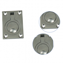 Square Flush Pull Ring Handles Recessed Boat Hatch Latch Cabinet Flush Mount Lifting Ring Pull Handle Hidden Recessed Furniture Handle thumbnail-3