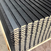 3D Wood and MDF Fluted Black Oak Modern Eco-Friendly Acoustic Slat Wall Panel for Living Room & Bedroom thumbnail-5