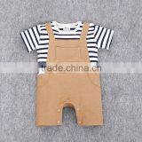 100% Cotton British Style Kids Romper Suit Stripe Gallus Infant Romper Toddlers Clothing Newborn Baby Romper thumbnail-5