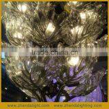 2016 Newest Decorative Art Hand Blown Glass LED Maple Leaf Chandelier Pendent Light thumbnail-4