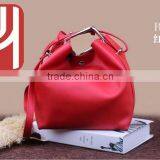 2016 New Korean Fashion Square Buckle Leather Bucket Bag thumbnail-1