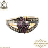 Natural Diamond Pave Ring, Ruby Gemstone 925 Silver Handmade Designer Jewelry, Fashion Jewelry, Gemstone Silver Jewelry Supplier