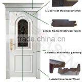 New Design European Interior Wooden Art Glass Door thumbnail-3