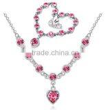 Girlfriend Heart Pendant Necklace and Beads Bracelet African Jewelry Sets thumbnail-6