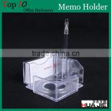 Plastic clear card holder, PP transparent note holder with pen case