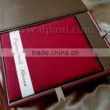Red and Gold Embroidered Silk Invitation Box WHOLESALE thumbnail-2