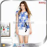BBQ Latest Organza Print Mesh In Stock Fashion Summer Dress Short thumbnail-1
