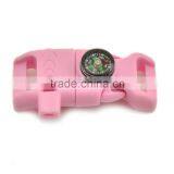 2017 New Bushcraft 1/2" Whistle Compass Buckles w/ Flint Fire Starter & Striker for Paracord Bracelet thumbnail-3