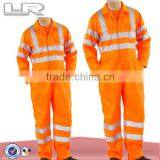 Orange Hi-vis Reflective Safety Coverall