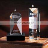 High Quality Souvenir Trophy 3d Laser Engraving Crystal Award Trophy
