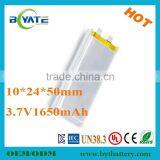 Hot Sale 3.7V 1650mAh Lithium Polymer Battery for Fire System thumbnail-2