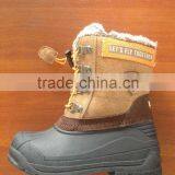 CS-18 Suede Leather Kids Snow Boots In Coffee Color Keep Warm In Winter thumbnail-2