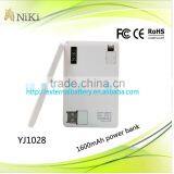 Newest Ultra Slim Power Bank,Credit Card Power Bank 1500mAh for Smartphone