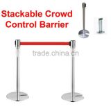 crowd control barrier with sign board sports field crowd control retractable barrier stanchion