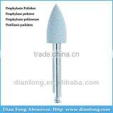 Cr103C White RA Shank Low Speed Bullet Silicone Rubber Prophylaxis Polisher For Polishing Ceramic Dental Polishing