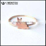 Fashionc Girls Bunny Design Silver Rings thumbnail-4