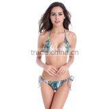 Sexy Fashion Swimsuit Low Waist Green Snake-grain Beach Bikini Set Plus Size 4XL thumbnail-4