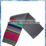 Multicolor Horizontal Stripe Scarf for Young Girls thumbnail-1