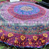 Indian Tapestry Mandala Round Roundie Yoga Mat Beach Throw Hippie Mandala Round Throw Beach Roundie Tapestry Beach Roundie Round thumbnail-3