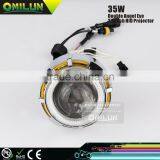 2.0'' Inch Universal HID Motorbike Projector Lens Lights For Motorcycles With Double Angel Eyes Ring Quality Choice