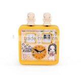 Calendar Clock,table Clock,twin Bell Clock,wooden Desk Clock