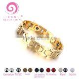 Korea Hot Sale Health Gold Plated Tourmaline Infrared Magnetic Wholesale Tungsten Bracelet With Germanium thumbnail-1
