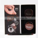 MusicFlower 2 in 1 Brown+Black Eyebrow Extension Kit Brow Powder Eyeliner Cream 24hours Long Lasting Waterproof Eye Liner thumbnail-1