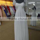 New Arrival See-through Scoop Neckline Chiffon Wedding Dress KB2015-106 Sexy High Neck Backless White Taffeta Lace Beaded Dress thumbnail-2