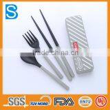 Customize Logo and Color Portable Folding Travel Cutlery Set thumbnail-4