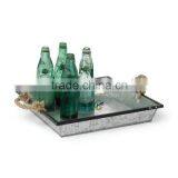 Shabby Metal Drinks Tray With 2 Metal Handles thumbnail-4