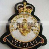Hand Embroidery Bullion Wire Badges, Custom Bullion Badges thumbnail-1