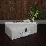 China Factory Wholesale Custom High-grade PU Leather Storage Box, White Gift Box