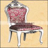 Plastic dining room chair with arms