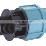 Irrigation PE Pipe Fiiting Male Adapter PP Compression Fitting