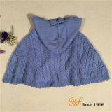 Plain Color Lovely A Shape Hooded Sweater Cardigan Poncho thumbnail-2