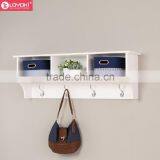 Entryway Cube Shelf With Coat Hook Wood Cubes Furniture Wall Storage Organizer Floating Shelf thumbnail-2