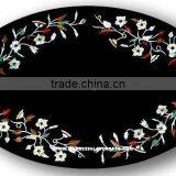 Antique Marble Inlay Table Top, Pietra Dura Marble Table Top thumbnail-1