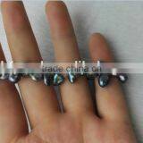 4-5mm Black Baroque Freshwater Pearl Bracelet thumbnail-3