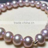 8-9mm Purple Round Freshwater Pearl Bracelet Gift thumbnail-1