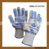 Heat Resistant Cut Resistant Oven Mitts Non-Slip Silicone BBQ Grill Gloves For Sale thumbnail-2